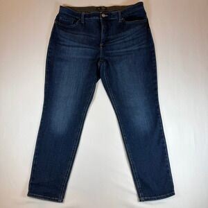 Lee Jeans Slim Fit Skinny Leg Mid Rise Dark Wash Denim Pants Women's Size 10